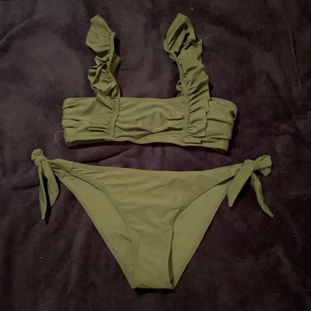 SHEIN ruffle trim bikini swimsuit